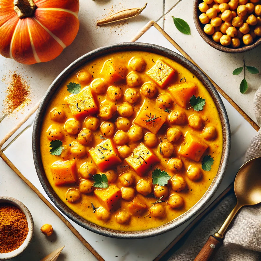 Chickpea & Pumpkin Coconut Curry (V, GF, DF)