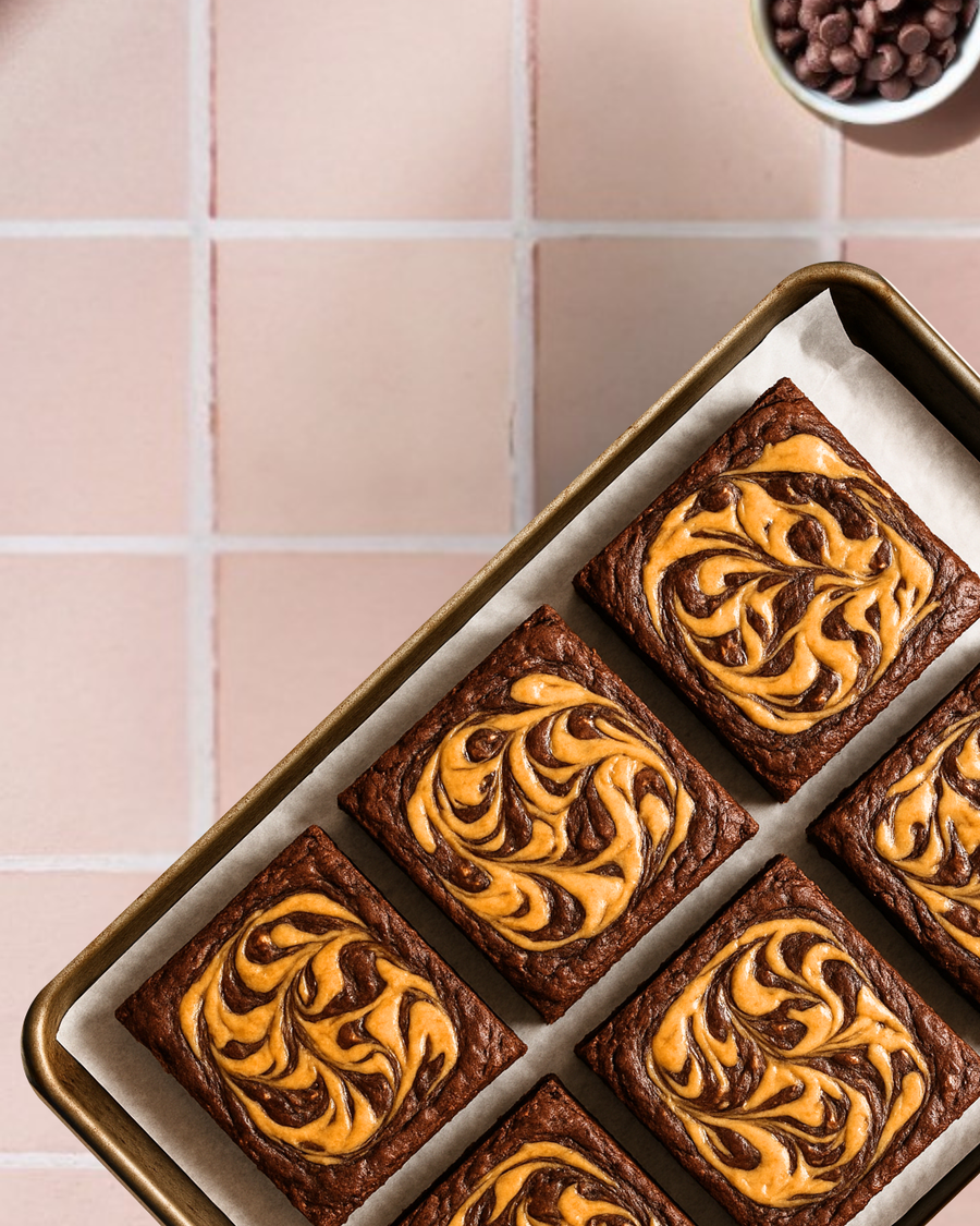 Tahini Halva Swirl Brownies - 6 pack
